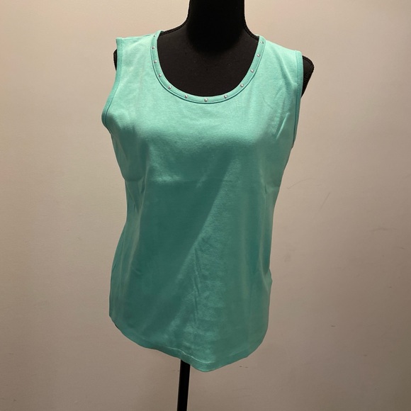 Rafaella Cardigan Set Size L Mint Color All Cotton Studded Cottagecore Practical - Picture 3 of 11